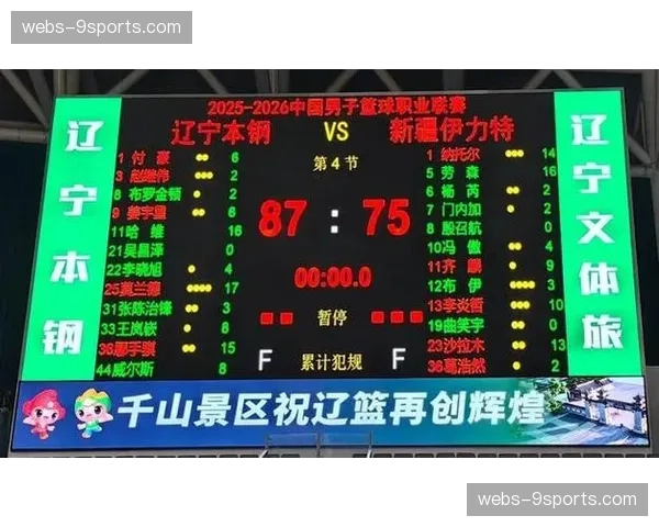 辽宁本钢87-75胜新疆，莫兰德17分12板4助撑起内线策应点